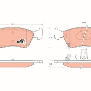 ÖN BALATA AVENSIS 1.6 1.8 2.0 09/97-10/00 AVENSIS 1.6VVT-İ 1.8VVT-İ 2.0TD 2.0D-4D 10/00-2.03