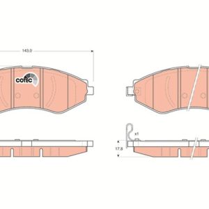 ÖN FREN BALATASI LACETTI 1.4-1.6-1.8 2.0D 04 NUBIRA 1.4-1.6-1.8 2.0D 04