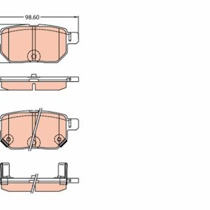 ARKA BALATA AURIS-COROLLA 1.4-1.6 VVTI 07-10 1.4D-4D-1.6 13 YARIS 1.0 VVTİ 06 1.8 VVTİ 07