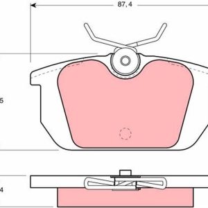 ARKA FREN BALATASI FIAT TEMPRA 90 TİPO 87 UNO 89 MAREA 96 CROMA 87 BRAVO 96 ALFA ROMEO 145-146-155-156-164