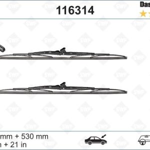 ÖN SİLECEK SÜPÜRGESİ TAKIM PASSAT VOLVO S70 V70 TRANSPORTER T4 530 530 mm 701998001-1392219-31276592