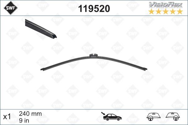 ARKA CAM SİLECEK SÜPÜRGESİ RENAULT CLIO IV 12 240MM