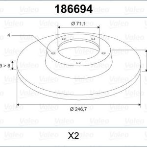 ARKA FREN AYNASI PARTNER-BERLINGO 96 P307 00 1007 1.6 07 C3 02 C2 03 XSARA 99 247x9x4DL 4249.90-4246.W9-4249.52-4246.X8