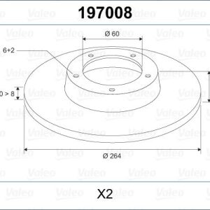 ARKA FREN AYNASI CORSA E 14 ADAM 13 PUNTO EVO-GRANDE PUNTO 05 264x10x4DLxHAVALI 15 İNÇ 55700592 93167282-569097-55700593-50902167