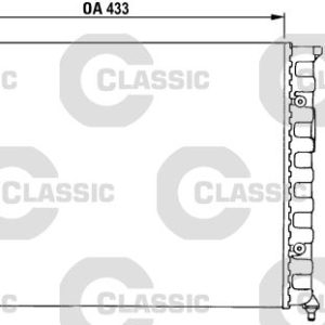 x RADYATÖR CLASSIC GOLF III-JETTA MEK 430x322x34 6N0121253A-6N0121253B