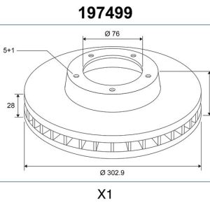 FREN DISKI X1 VW AMAROK 2.0 12.1987