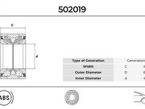 ON TEKER RULMANI FOCUS III 11 17 KUGA I-II 08 14 YENI CONNECT 14 ABS LI