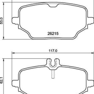 FREN BALATASI ARKA MERCEDES GLE-CLASS V167 C167 18 A0004204202