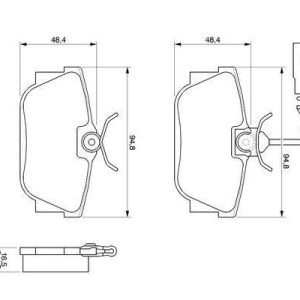 ARKA BALATA FİŞLİ TRANSPORTER T4 SHARAN ALHAMBRA 7D0698451F-7M3698451D-7M3698451F