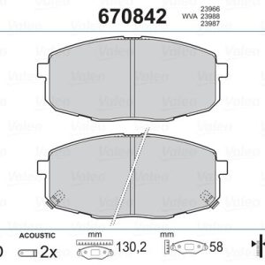 ÖN BALATA HYUNDAI İ30 1.4-1.6-2.0-1.6 CRDI-2.0 CRDI 10/07 KIA CEED 06 581011HA10-581011HA20-WVA23966