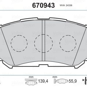 ÖN FREN BALATA TOYOTA AURIS. COROLLA 1.6L 1ZR-FE ZRE151 07-11 / 1.33L 1NR-FE NRE150 6 vites 10-12 0446542160-0446512610-0446502220