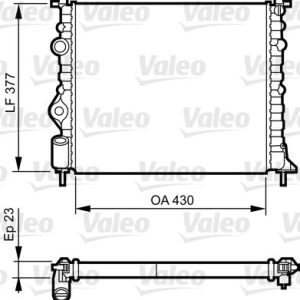 RADYATÖR CLIO II-LOGAN 04 KNG 01 MGN 96 1.4-1.61.5D-1.9 AL KLİMASIZ MEK 430x377.5x23
