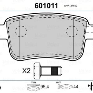 FREN BALATASI ARKA MERCEDES CITAN W415 12 . RENAULT KANGOO II 09 FTE