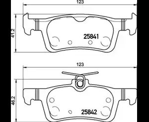 DİSK FREN BALATASI ARKA AKS FIESTA VII 2017- FTE KIRMIZI KUTU