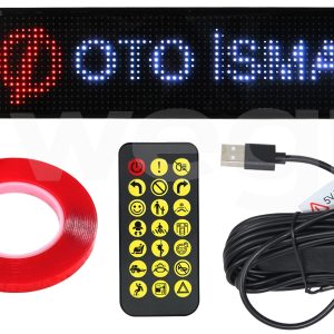 ARAÇ İÇİ ARABA IŞIĞI LED EKRAN 16x64 9.2x37.4cm