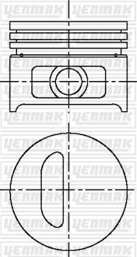PISTON SEGMAN STD 75.80mm CLIO 1.2 RL-RN-RT 91-98 E5F A 710 / E7F 708 7701465981