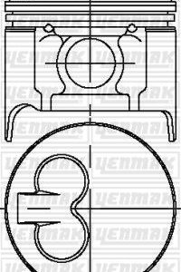 PISTON SEGMAN STD MAZDA E2200 YM 99- RF