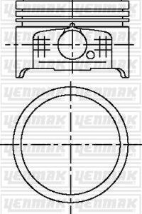 MOTOR PİSTON SEGMAN STD P106-P206-P306-PARTNER-BERLING 1.4 8V TU3JP BOY:50mm TEPE:DUZ TEPE 75mm