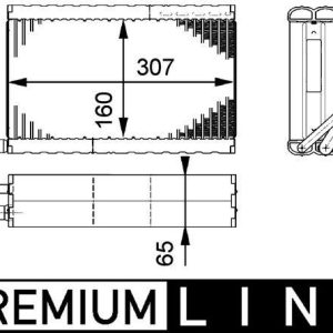 EVAPORATOR PREMIUM LINE BMW E60 E64 E63