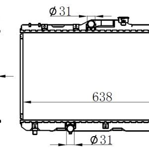 RADYATÖR BRAZİNG COROLLA 92-97 AE 101 AC KLİMASIZ MEK 350x638x16