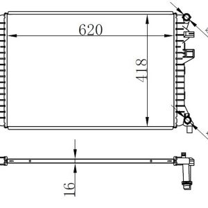RADYATÖR BRAZİNG GOLF VII-A3-LEON-OCTAVIA 1.2-1.4-1.6 12 620x418x16
