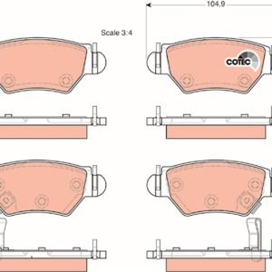 ARKA FREN DİSK BALATA ASTRA G 98 05 ZAFIRA A 98 05 CORSA C-COMBO C 03 09