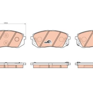 ÖN FREN BALATA HYUNDAI İX35 2.0L D4HA CRDİ dizel 136hp 10-15 / KIA SPORTAGE 2.0L D4EA D4HA dizel 06-15 Balata yüzeyi düz