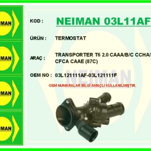 TERMOSTAT TRANSPORTER T6 2.0 CAAA/B/C CCHA/B CFCA CAAE 87C