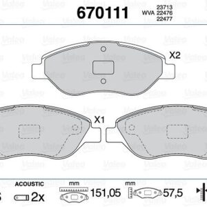 ON BALATA FIAT EGEA 15  1.4 1.5 T4 HIBRIT 1.6 D K:19 MM G:151.1 MM BÜYÜK TİP
